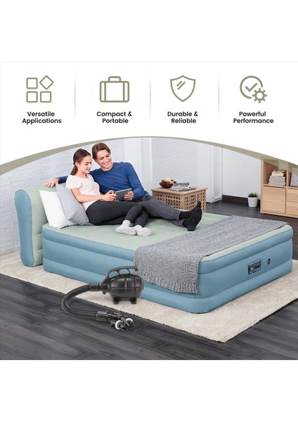 Ev Hava Yatağı Hava Track Pompası Için Yuvarlanan Şişme Pompası Için Taşınabilir Hava Pompası Hava Mat Pompası 600W Hava Kompresörü Ab Fiş (Yurt Dışından) fırsatları