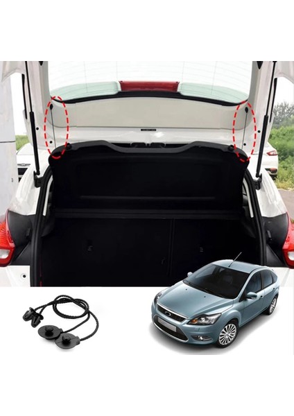 Ford Focus Hatchback 2012-2017 Için 2 Adet Arka Bagaj Torbası Tepsi Kayışları Parsel Raf Dizesi (Yurt Dışından) modelleri