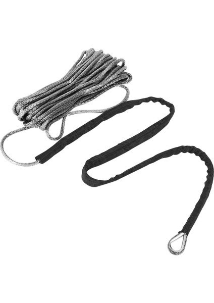 3/16 Inç x 50 Inç 7700LBS Atv Utv (Gri) Için Koruyucu Manşonlu Sentetik Vinç Hattı Kablo Ipi (Yurt Dışından)