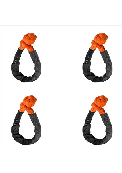 4x 1/2 Inç x 22 Inç Araç Yumuşak Talk Halat Halat Koşu Yol Vinç Kasnak Kablo Kanca Off-Road Recovery Atv Utv Için (Yurt Dışından)