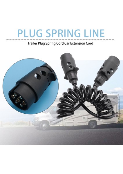 1 6m 7 Pin Araba Çekme Römorku Uzatma Kablosu Kurşun Kamyon Tapası Tel Parçaları Birleştirme Devresi Fiş (Yurt Dışından) fırsatları