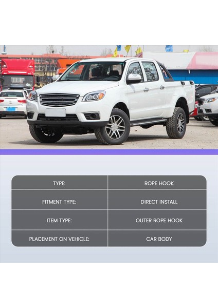 Araba Alma Arka Kapak Dış Halat Kancası Sabitleme Klipsi Arka Bölme Kablo Kanca Tutucu Jac T6 T8 (Yurt Dışından) modelleri