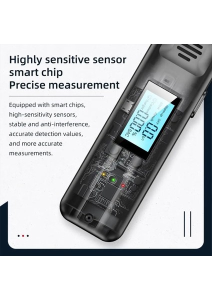 LCD Dijital Ekran Nefes Tipi Alkol Test Cihazı ile Taşınabilir Alkol Test Cihazı Alkol Test Cihazını Kullanın (Yurt Dışından) indirimleri