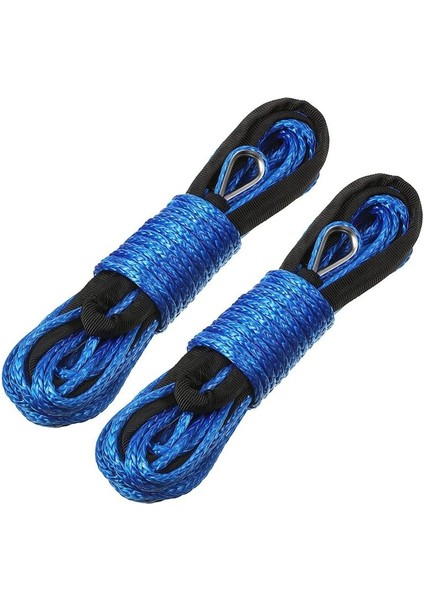 Sentetik Vinç Ipi Vinç Hattı Kablo Ipi 1/4 Inç x 50 Feet Uv Utv Atv Vinç Kamyonu Için Dirençli Mavi (Yurt Dışından)