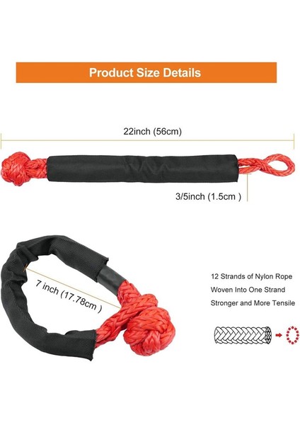 17 Tonluk Düğümlü Yumuşak Talka Tek Vinç Halat Römork Halat Römork Hitch Off-Road Araç Aksesuarları (Yurt Dışından) indirimleri