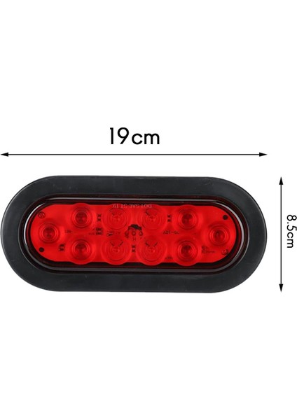 Araba Oval 10LED Ampul Fren Işıkları PLUG12V Dönüş Sinyal Işıkları ile Çoğu Araba Kamyon Trailer Kırmızı (Yurt Dışından) modelleri