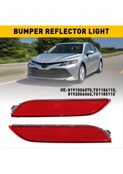 Araba Arka Tampon Reflektör Işığı TO1185110 TO1184110 Tayt Toyota Camry Için Tazmer Reflektör Işık 2018-2023 Kırmızı (Yurt Dışından) indirimleri