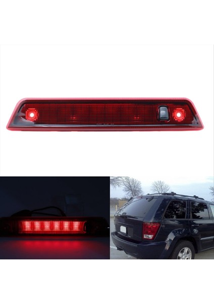 Araba Kuyruk Işığı Yüksek Montaj Fren Işığı Üçüncü Fren Işığı Jeep Grand Cherokee Için 2005-2010 Kırmızı (Yurt Dışından) modelleri