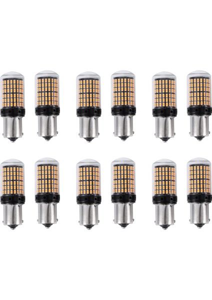 12X 1156 BAU15S LED 3014 144 Smd 7506 1003 1073 Canbus Süper Parlak Araba Freni Ters Kuyruk Ampul Yüksek Güç (Yurt Dışından)