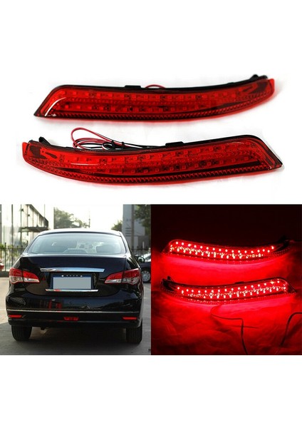 2pcs Araba LED Arka Tampon Reflektörü Işık Freni Nissan Sylphy Için 2009-2011 Wingroad 2006-2014 Almera 2013-2015 (Yurt Dışından) fiyatları