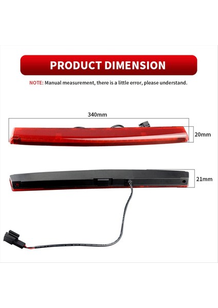 1K6945097F 1K6945097E Yüksek Montajlı Fren Işığı Freni Işığı Volkswagen Golf Için Üçüncü Fren Işığı Otomotiv 5 V Gtı R32 (Yurt Dışından)