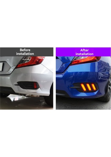 Araba LED Arka Tampon Kuyruk Lambası Lambaları Honda Civic Için Dinamik Dönüş Sinyal Işıkları 2016-2018 (Yurt Dışından) modelleri