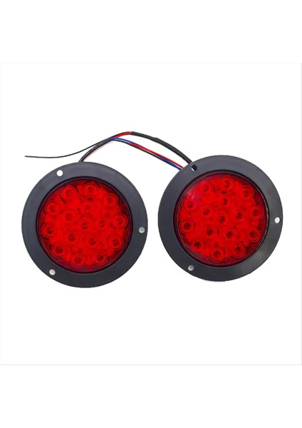 2pcs 12V 24V 16 LED Yuvarlak Arka Kuyruk Işıkları Turn Sinyal Fren Lambası Ters Lamba Kamyon Römork Lambası (Yurt Dışından)