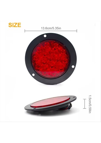 2pcs 12V 24V 16 LED Yuvarlak Arka Kuyruk Işıkları Turn Sinyal Fren Lambası Ters Lamba Kamyon Römork Lambası (Yurt Dışından) modelleri