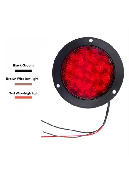 2pcs 12V 24V 16 LED Yuvarlak Arka Kuyruk Işıkları Turn Sinyal Fren Lambası Ters Lamba Kamyon Römork Lambası (Yurt Dışından) fırsatları