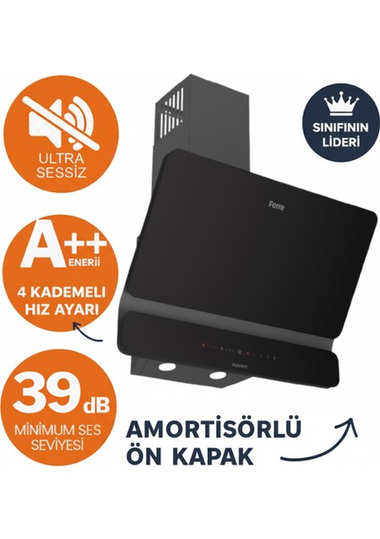 Flowart&silentart Vion Ultra Sessiz Yeni Seri Siyah Ankastre Set (D080-SA +QBL62CS +SS205) fiyatları