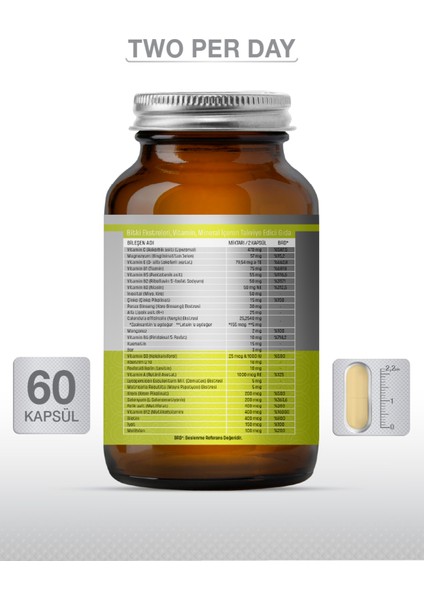 2pd Two Per Day 60 Kapsül 2 Adet fiyatları
