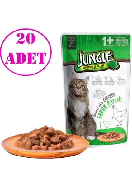 Kedi Yaş Mama Tavuklu Jelli 100 Gr 20 AD
