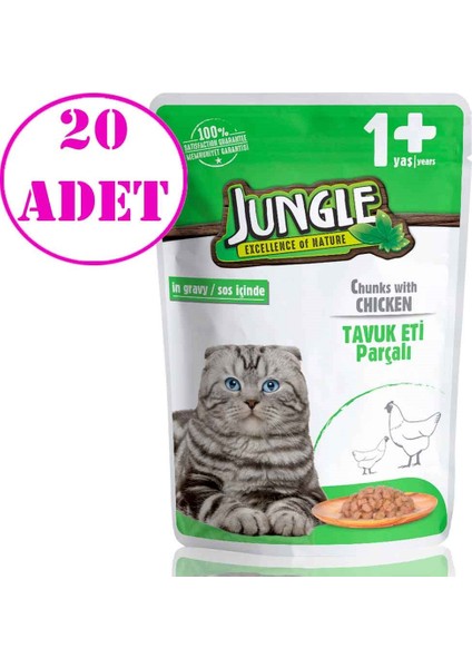 Kedi Yaş Mama Tavuklu Jelli 100 Gr 20 AD fiyatları