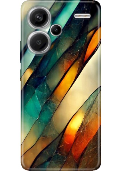 Xiaomi Redmi Note 13 Pro Plus 5g Kılıf Desenli Baskılı Tpu Rubber Kapak Flora Mermer