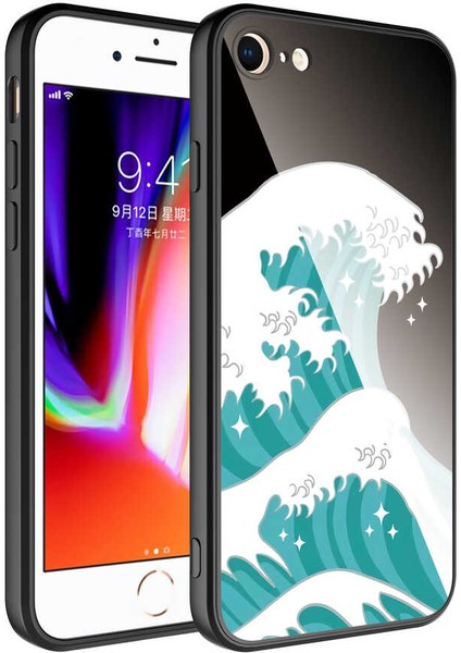 iPhone 7 Uyumlu Kamera Korumalı Desenli Sert Silikon Vlmt Epoksi Kapak-No9