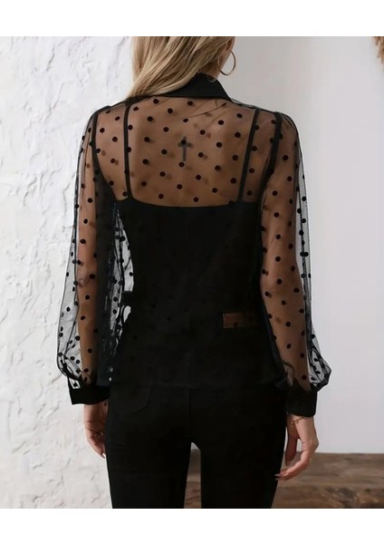 Kadın Uzun Kollu Yakalı Şeffaf Tül Detaylı ve Viskon Atlet Ikili Takım modelleri