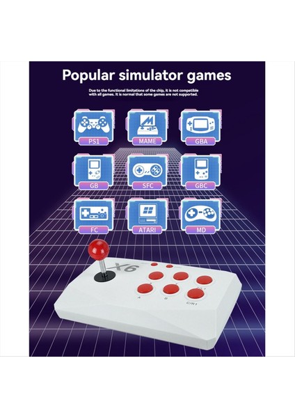 X6 Arcade Stick 4K Arcade Video Oyun Konsolu Çift Arcade Joysitck Oyunları ile Mame/sf/ps1 Için 10000+ Oyunlar (Yurt Dışından) fiyatları