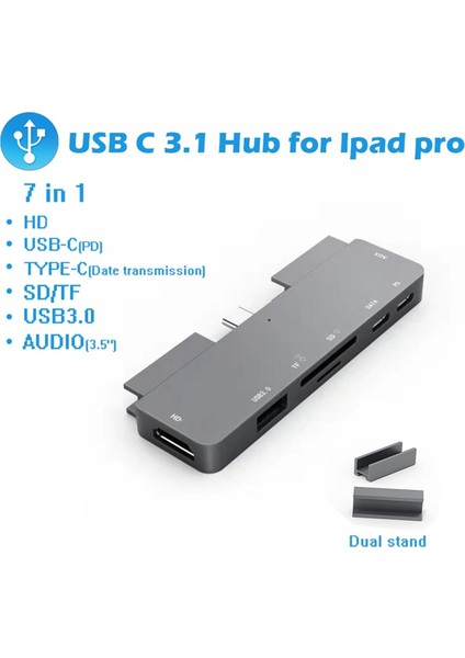 USB C Hub Usb3 1 Type-C Pd Tabletler Için Şarj Pc&#39 Den Hdmı&#39 Ya Uyumlu USB 3 0 Adaptör Tip-C Telefon Kulaklık Jakı ile (Yurt Dışından) modelleri