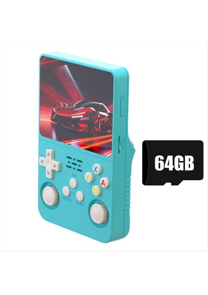 K36S R36S Retro Oyun Konsolu 64GB 3.5 Inç IPS Ekran Linux Wifi Taşınabilir Cep Oyunu Oyuncu Çocuklar Hediye Gökyüzü Mavisi (Yurt Dışından)