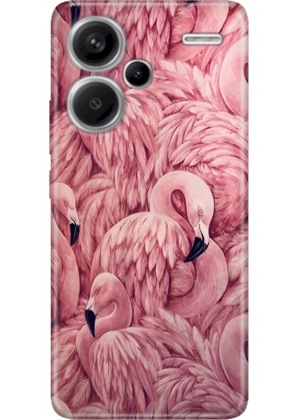 Xiaomi Redmi Note 13 Pro Plus 5g Kılıf Desenli Baskılı Tpu Rubber Kapak Flamingo Pattern