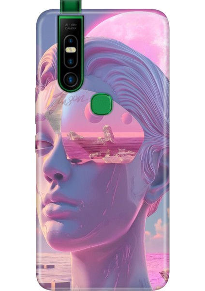 Infinix S5 Pro Kılıf Desenli Baskılı Tpu Rubber Kapak Cyber Girl