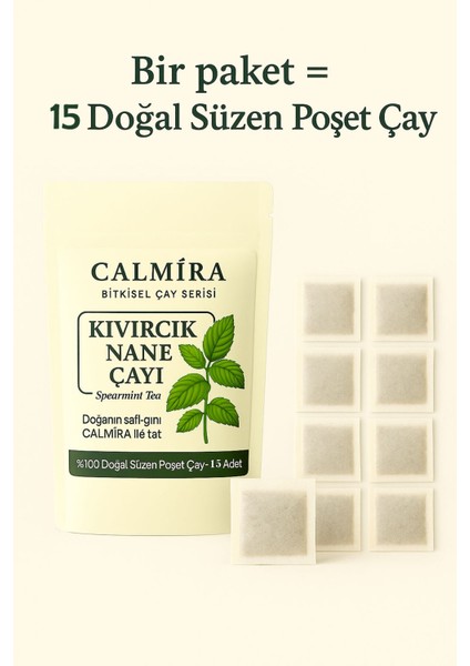 Kıvırcık Nane Çayı 15 Süzen Poşet / Spearmint Tea / Pcos & Sindirim Dostu / 15 Gün