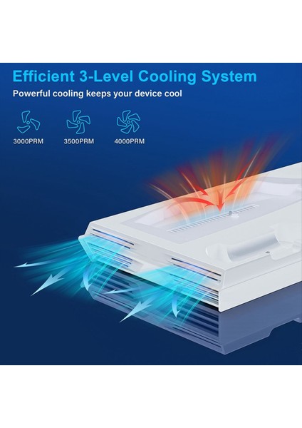 Ps5 / Ps5 Için Oyun Denetleyicisi Şarj Istasyonu Ps5 Oyun Konsolu Için 3 Seviye Soğutma Fanı Soğutma Istasyonu ile Ince Stand (Yurt Dışından) indirimleri