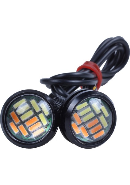 6 Pcs 12V 23MM Çift Renk Geçiş 4014 12 LED Drl Eagle Gö (Yurt Dışından) modelleri