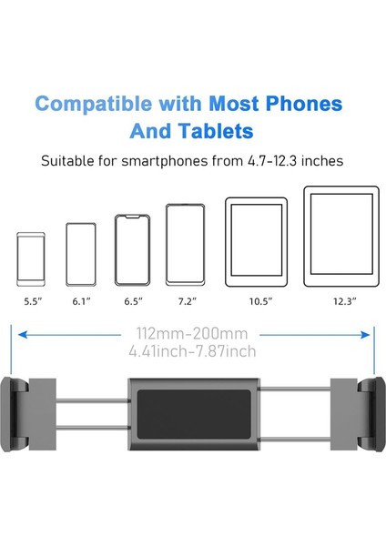 Araba Arka Koltuk Başlık Telefon Tutucusu Gerilebilir T (Yurt Dışından) fiyatları