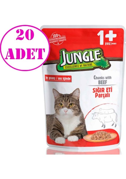 Kedi Yaş Mama Biftekli Jelli 100 Gr 20 AD fiyatları