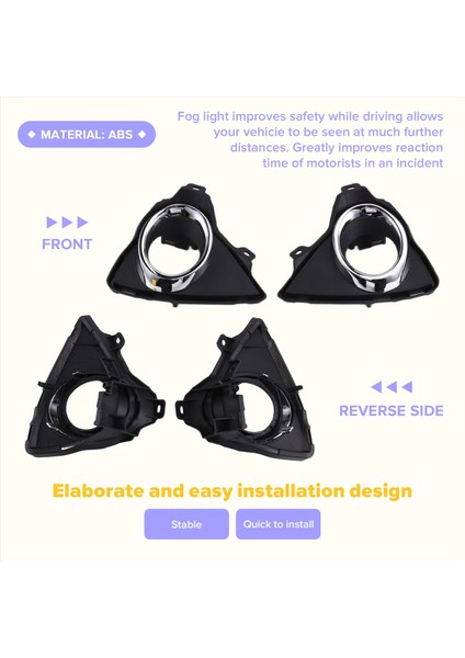 Araba LED Ön Tampon Sis Figs Fog Lambası Toyota Auris 2 (Yurt Dışından) indirimleri