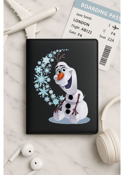 Tüm Ülke Pasaportları Için Siyah Vinleks Deri Pasaport Kılıfı Kabı Olafcım