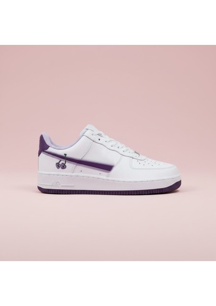 Happy Valentines Day Force 1 Kirazlı Sneaker Yüksek ve Kaydırmaz Yüksek Tabanlı Kadın Spor Ayakkabı modelleri