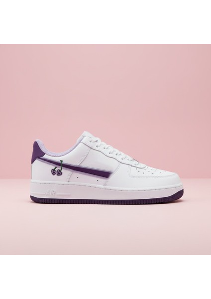 Happy Valentines Day Force 1 Kirazlı Sneaker Yüksek ve Kaydırmaz Yüksek Tabanlı Kadın Spor Ayakkabı fırsatları