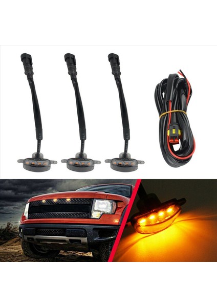 Ford F-150 Raptor İçin 18X Füme Lens Amber LED Ön Izgar (Yurt Dışından) modelleri