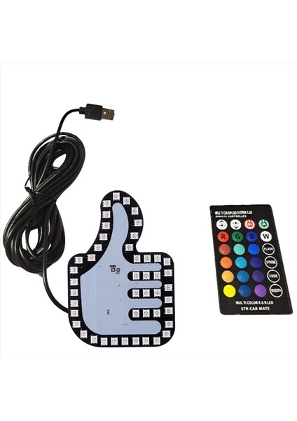 Araç Penceresi Dekoratif Için Uzaktan Iyi Jest Lambası Işıltılı Panel Etiketi ile Evrensel Komik Araba Parmak Işığı (Yurt Dışından)