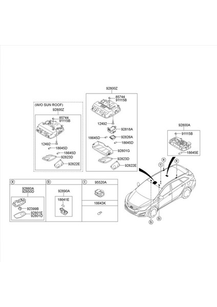 928503S000 Araba Iç Kıyamet Haritası Hyundai Sonata Içi (Yurt Dışından) fiyatları