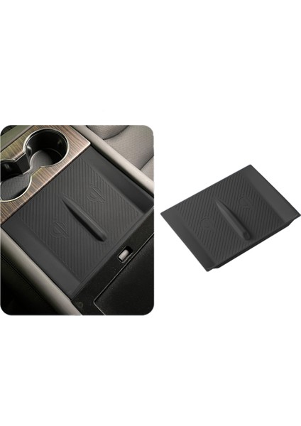 Tesla Için Anti-Slip Mat Yeni Model S x 2023 Arka Arm Emri Silikon Kablosuz Şarj Cihazı Mat Koruma Kapağı Siyah (Yurt Dışından) fiyatları