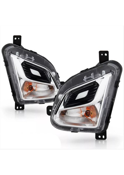 1paır Ön Tampon Dönüş Sinyali Işığı Sis Lambası W/ O Si (Yurt Dışından)