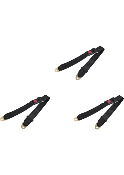 3x Siyah Ayarlanabilir Iki Nokta Otomatik Araba Güvenli (Yurt Dışından)