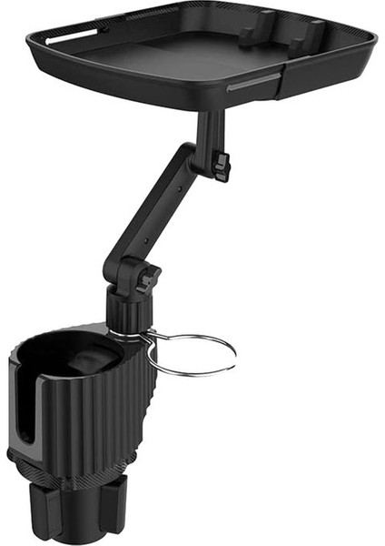 Araba Kupası Tutucu Genişletici Tepsisi Çok Fonksiyonlu Araç Kupası Eklenebilir Tepsi ve Telefon Tutulması Çıkarılabilir Tablo Ayarlanabilir Taban (Yurt Dışından)