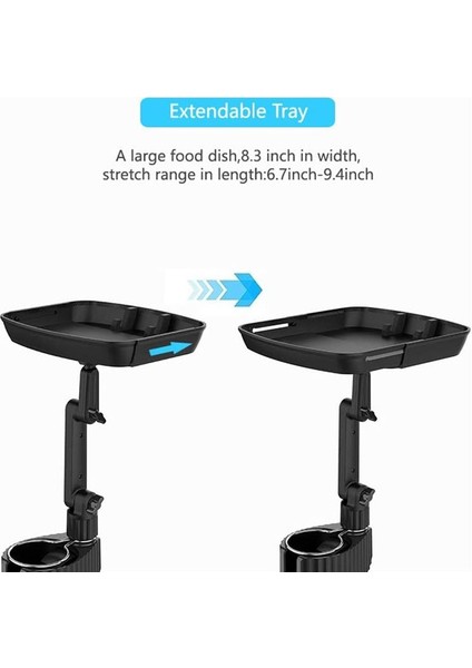 Araba Kupası Tutucu Genişletici Tepsisi Çok Fonksiyonlu Araç Kupası Eklenebilir Tepsi ve Telefon Tutulması Çıkarılabilir Tablo Ayarlanabilir Taban (Yurt Dışından) fırsatları