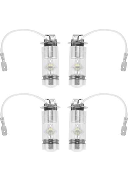 4pcs 6000K Beyaz LED H3 100W 2323 Araba Sisli Ampul Drl (Yurt Dışından)