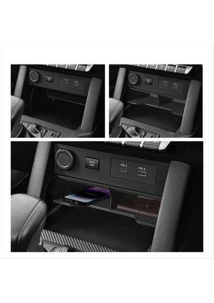 Mitsubishi L200/TRITON 2024 2025 Merkez Konsol Saklama Kutusu Araba Tepsisi Organizatörleri Aksesuarlar Siyah (Yurt Dışından) modelleri